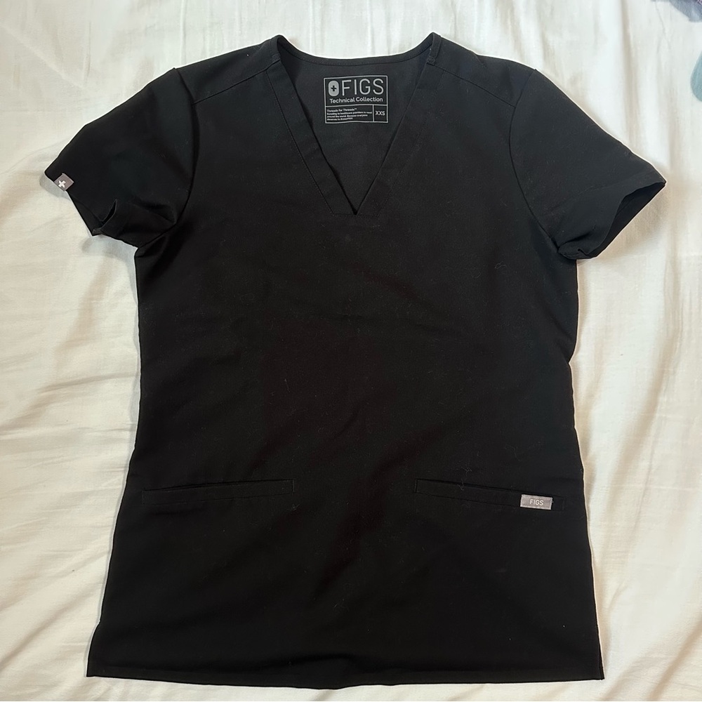 FIGS Black Women's Scrub Top (XXS)